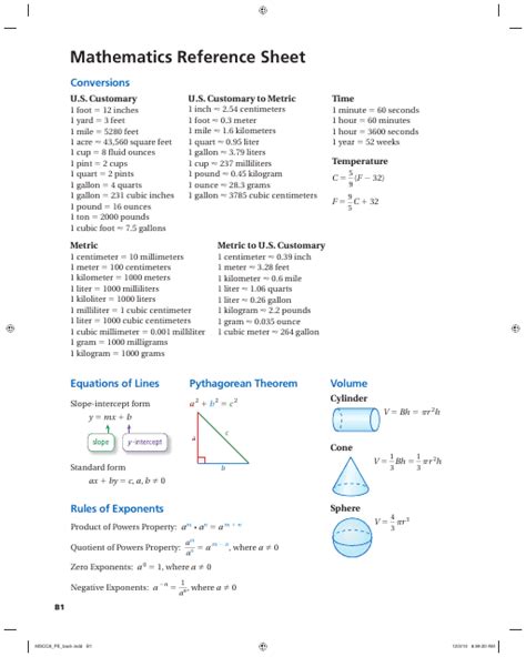 Read Online Essential College Mathematics  Reference Formulaes Math Reference By John Sullivan