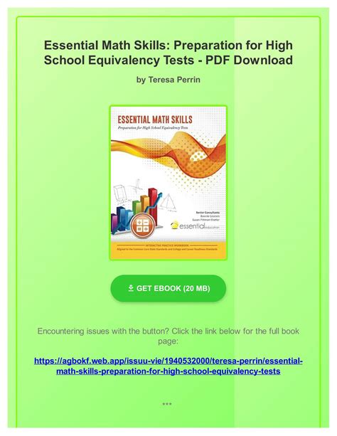 Full Download Essential Math Skills Preparation For High School Equivalency Tests By Teresa Perrin