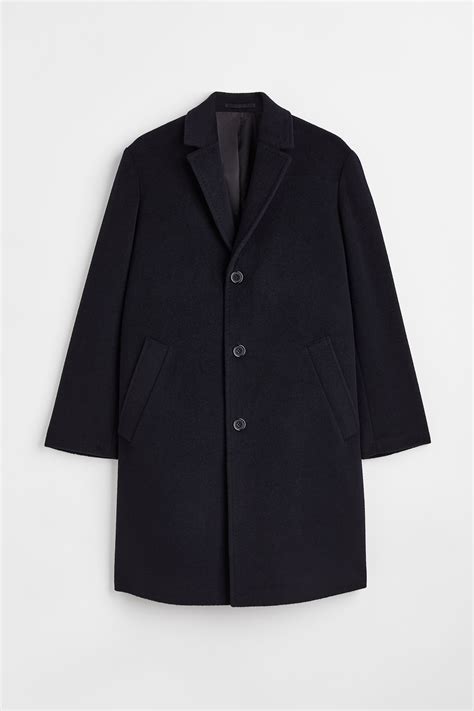 Essentials No 1: THE COAT - Navy blue - Men H&M SG