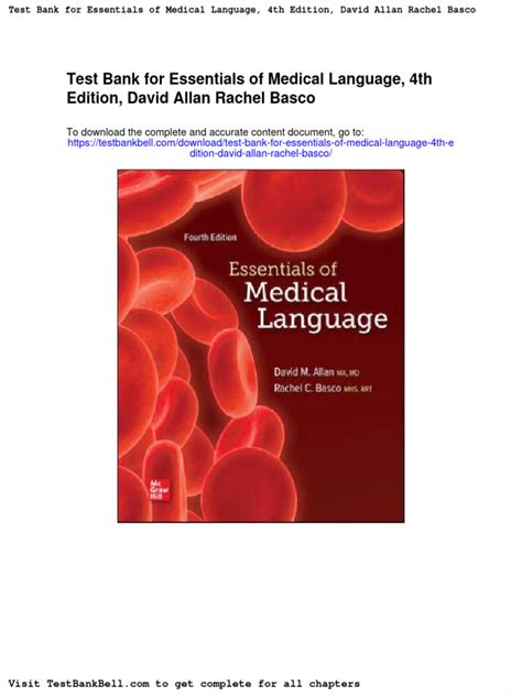 Essentials Of Medical Language 4th Edition Pdf