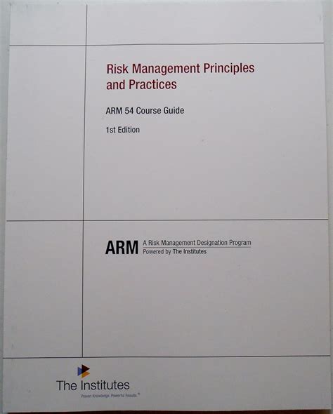 Essentials Of Risk Management Arm 54 Course Guide