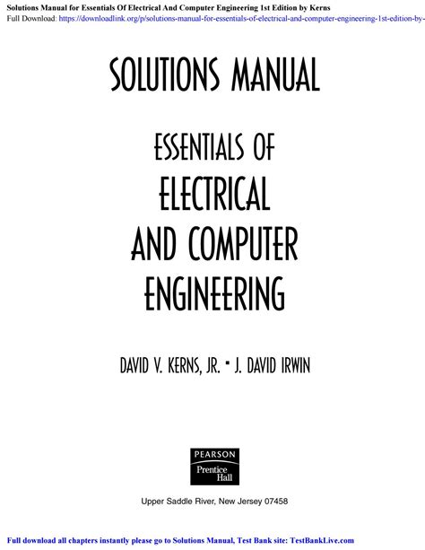 Essentials of electrical computer engineering solutions manual. - Pdf dialysis core curriculum 5. ausgabe handbuch partner.