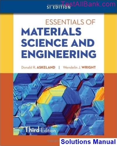 Essentials of materials science and engineering 3rd edition solution manual. - Manuali di riparazione per piano cottura a induzione tcl.
