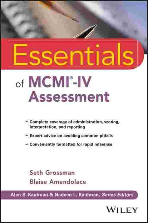 Read Online Essentials Of Mcmiiv Assessment By Seth Grossman