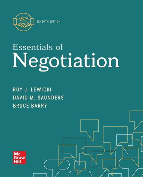 Read Online Essentials Of Negotiation By Roy J Lewicki