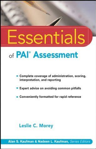 Download Essentials Of Pai Assessment By Leslie C Morey