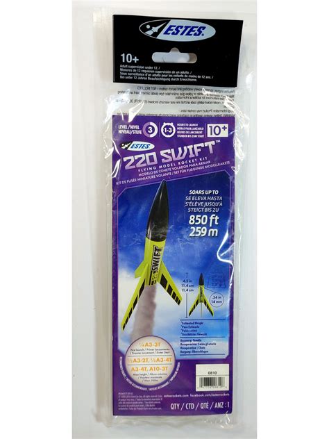 Estes 810 220 Swift Flying Model Rocket Kit