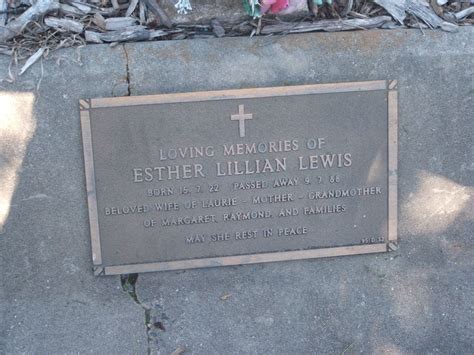 Esther Lillian Lewis (1937–1984) • FamilySearch