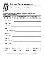 Esther the Brave Queen Word Search Sermons4Kids