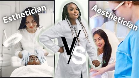 Esthetician vs aesthetician. If you’re interested in starting a career in skincare, you should know the distinctions between the two job positions to manage your expectations and decide which profession is for you. Here’s an overview of the comparison between a standard esthetician and a medical aesthetician: 1) Common Responsibilities and Services Provided 