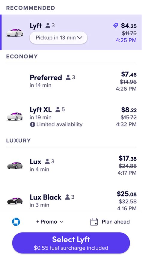 Cancellation fee: $ 5. Plus. Base fare: $ 5.24. Cost per min: $ 0.46. Cost per km: $ 1.24. Service fee: $ 2.75. Cancellation fee: $ 5. In Vancouver, BC, there are 2 types of Lyft cars. Use our Lyft estimator to get the accurate pricing for Lyft rides in Vancouver.. 