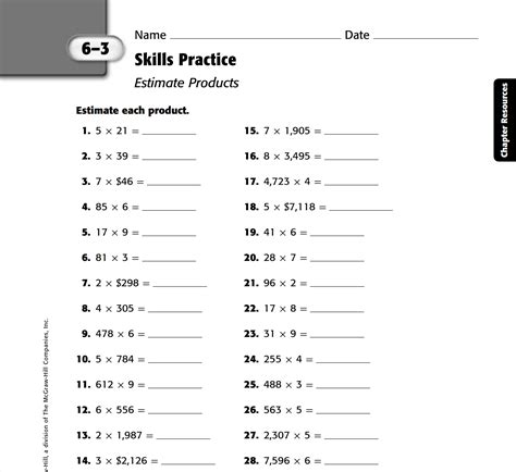 Estimating Products Interactive Worksheet Edform Worksheets Library