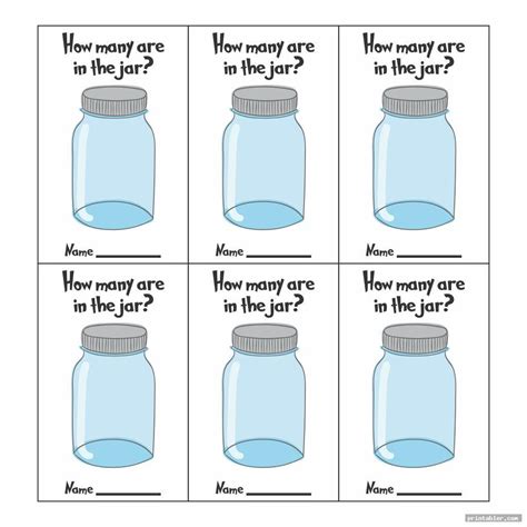 Estimation Jar Printable