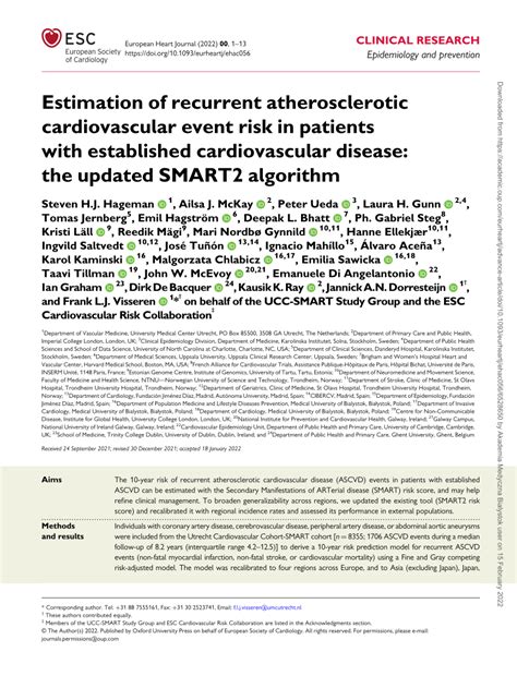 Estimation of Recurrent Atherosclerotic Cardiovascular Event Risk