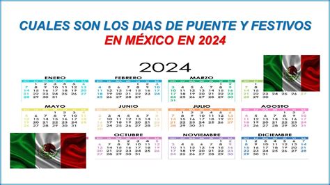 Estos son los días festivos y puentes en México para 2024