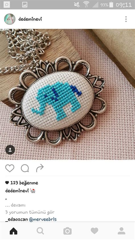 Etamin kolye Pinterest.