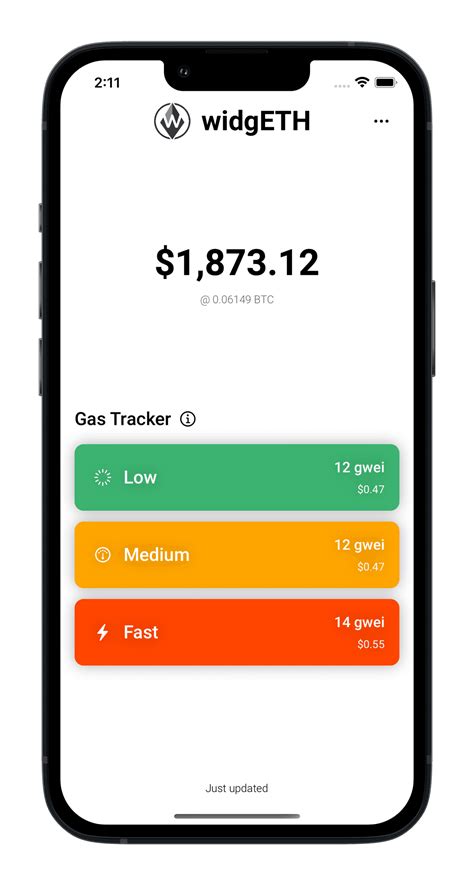 Ethereum Gas Price Widget Android