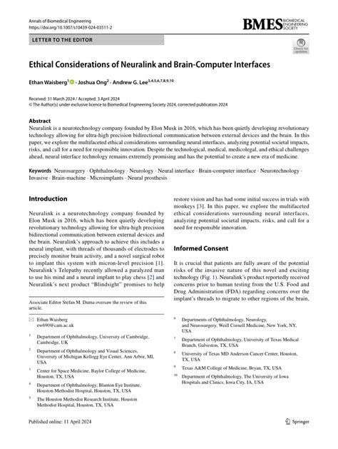 Ethical considerations on novel neuronal interfaces.