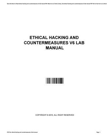 Ethical hacking and countermeasures v6 lab manual. - Die taten kaiser ludwigs (monumenta germaniae historica).
