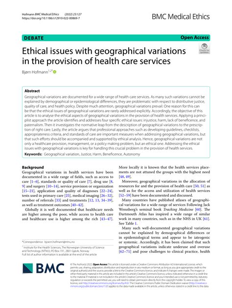 Ethical issues in geographical research