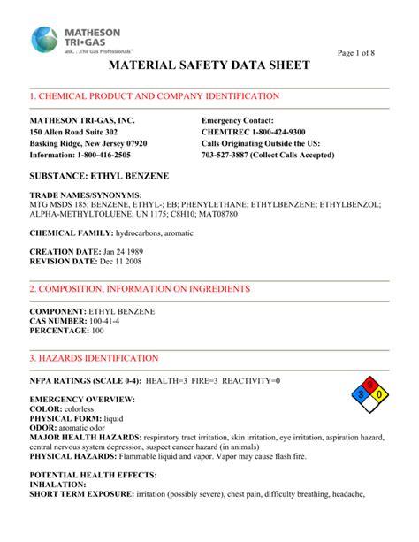 Ethylbenzene - information sheet - Canada.ca