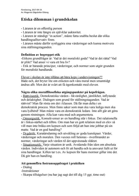 Etiska dilemman exempel