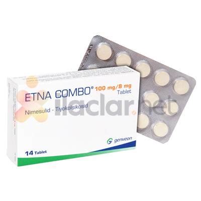 Etna combo 100 mg 8 mg tablet ne işe yarar