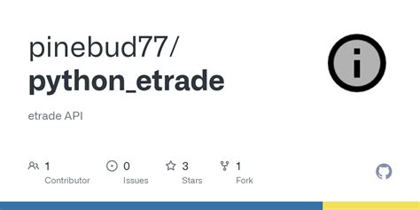 Etrade github.  Below is a sample Python program to authenticate with ETRADE and pla...