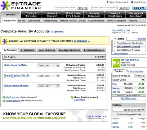 Etrade online. The Feature is designed to offer up to $500,000 in FDIC coverage for individual accounts and up to $1,000,000 for joint accounts. Learn more. E*TRADE means a lot more than just trading. Sure, E*TRADE is known for its online trading platforms. But that’s not even close to all we do. 