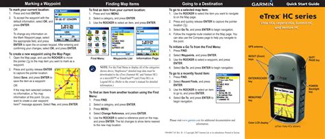 Etrex Start Guide Garmin Quick