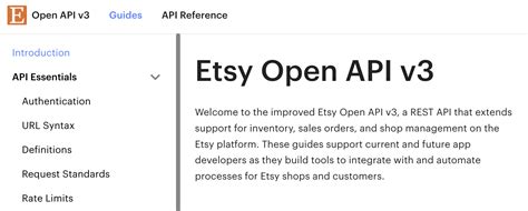 Etsy api. This repository is for authentication and requests to the Etsy v3 API using Express and NodeJS. It contains a simple set of tools to obtain and refresh oAuth2 access tokens, as well as submit endpoint requests using the operator IDs provided for the API by leveraging the openapi.js file provided by Etsy. 