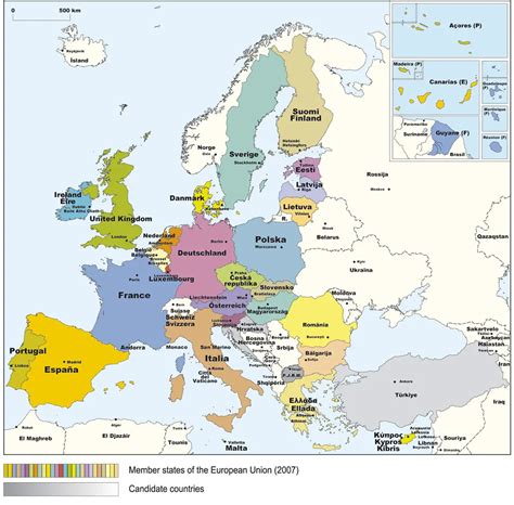 Feb 1, 2023 · The European Union is currently constituted by 27 countries ( 2023 ). Below you can find a list and a map with all of them. 2. COUNTRIES OF THE EUROPEAN UNION ( Updated list; 2023) Austria. Belgium. Bulgaria. Croatia. Cyprus. 