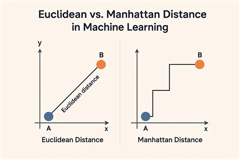 Euclidean and manhattan distance.  Essential for ML and data science.  It represents the leng...