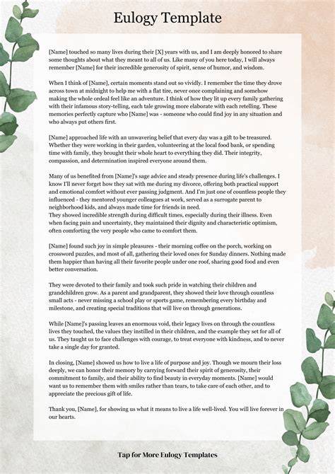 Eulogy program.  To help you write a personal heartfelt eulogy, we have created our A fun...