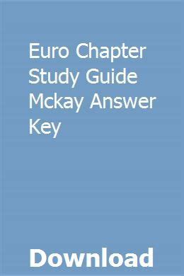 Euro chapter study guide answers mckay. - Hyundai lantra sports wagon repair manual.