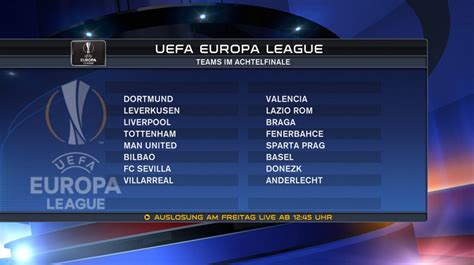 Europa league sechzehntelfinale