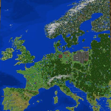 Europe - 1:362 - 1.19 Minecraft Map