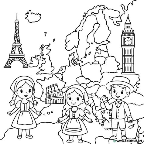 Europe Coloring Sheets