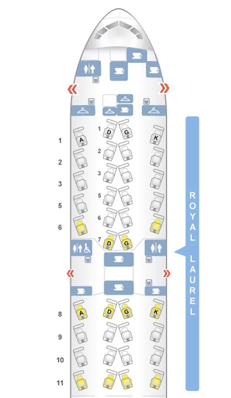 Overview. This Boeing 777-300ER features 311 seats in a 3-class configuration. There are 8 seats in First Class, 42 seats in Business Class, and 261 seats in Economy Class. First Class features Mercury lie flat seats while Business Class features Diamon lie flat seats.. 