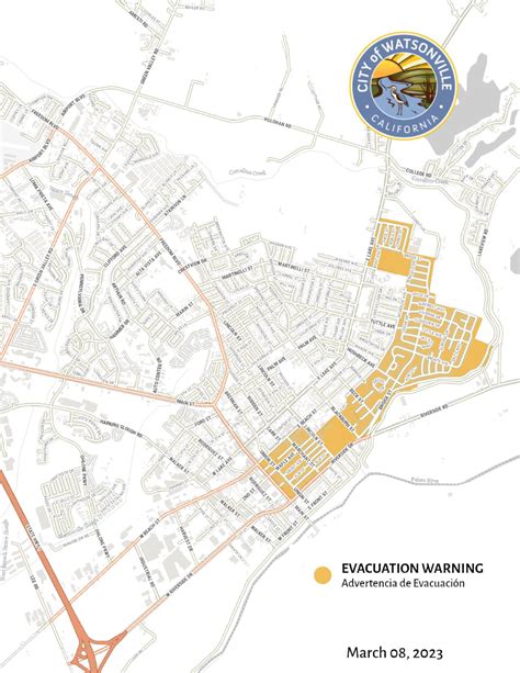Evacuation warnings issued for parts of Watsonville
