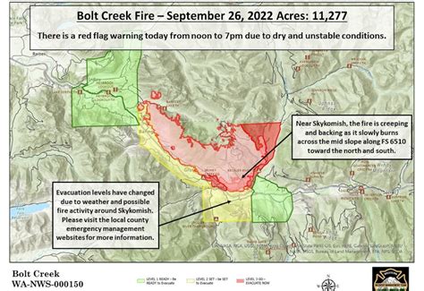 Evacuations are underway as the Bolt Creek Fire has burned