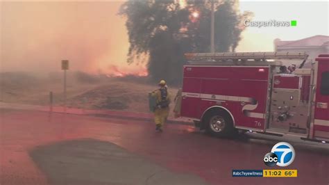 Evacuations ordered lifted after brush fire erupts in Riverside County