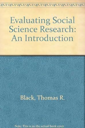 Evaluating Social Science Research An Introduction