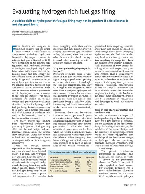 Evaluating hydrogen rich fuel gas firing - DigitalRefining