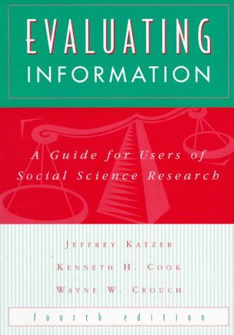 Evaluating information a guide for users of social science research. - William shakespeare. una estetica de la noche (100 personajes).
