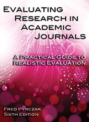Evaluating research in academic journals a practical guide to realistic evaluation. - La guida delle autocadette alle serie di master di cadenza visiva lisp.