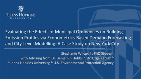 Evaluating the effect of city ordinances on the implementation and ...