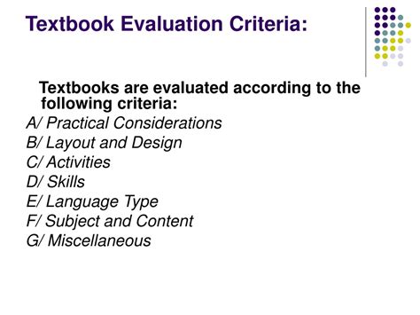 Evaluation Of Textbook