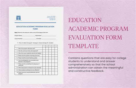 Evaluation Program Template