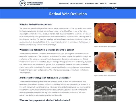 Evaluation and Management Of Retinal Vein Occlusion